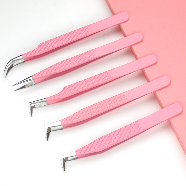 5 Pieces Eyelash Extension Tweezers Set