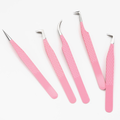 5 Pieces Eyelash Extension Tweezers Set