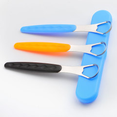 6 Pcs Metal Tongue Scraper Reduce Bad Breath with Travel Case