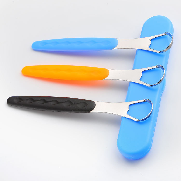 6 Pcs Metal Tongue Scraper Reduce Bad Breath with Travel Case