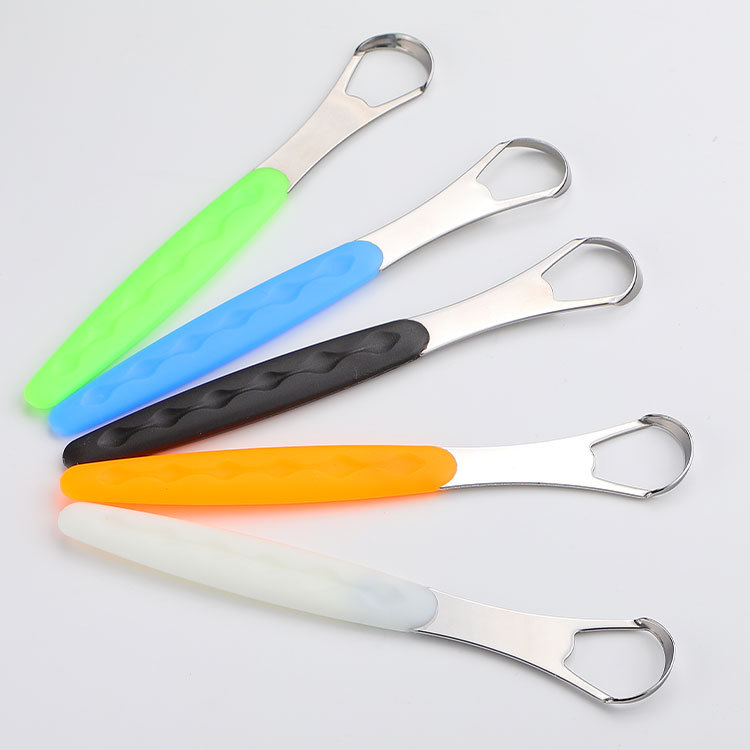 6 Pcs Metal Tongue Scraper Reduce Bad Breath with Travel Case