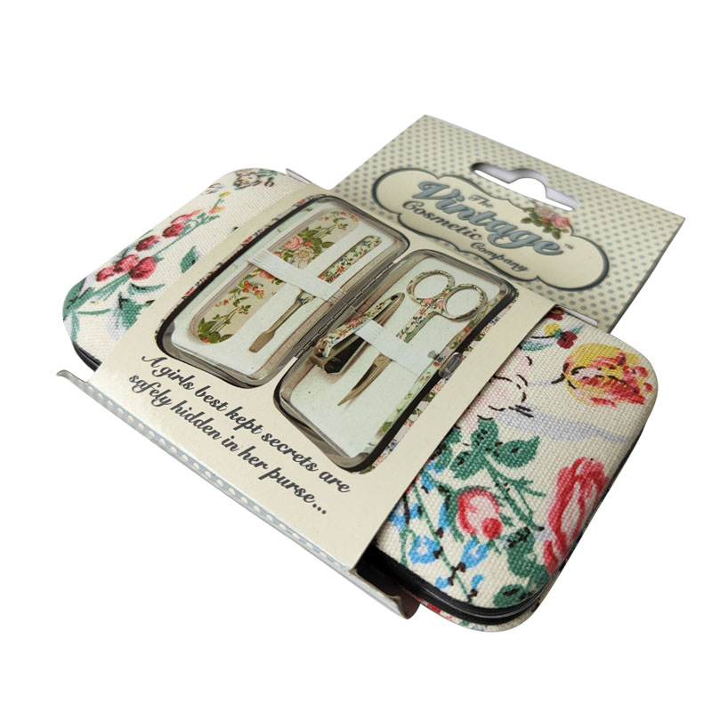 Professional Manicure Kit With Floral Patterns - Multi PCS Combo