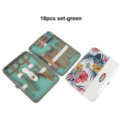 Professional Manicure Kit With Floral Patterns - Multi PCS Combo