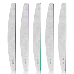 Moon Shape Zebra Emery Board Emery Boards Grey Nail File