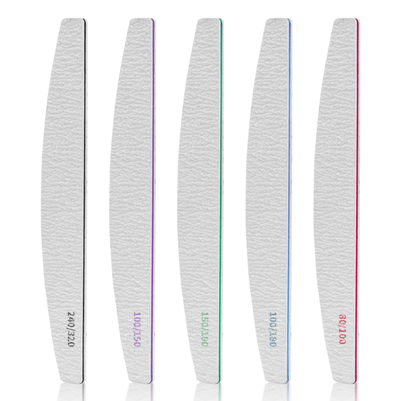 Moon Shape Zebra Emery Board Emery Boards Grey Nail File