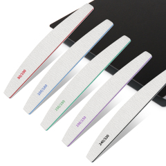 Moon Shape Zebra Emery Board Emery Boards Grey Nail File