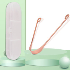 Professional Portable Pure Copper Tongue Scraper Brush