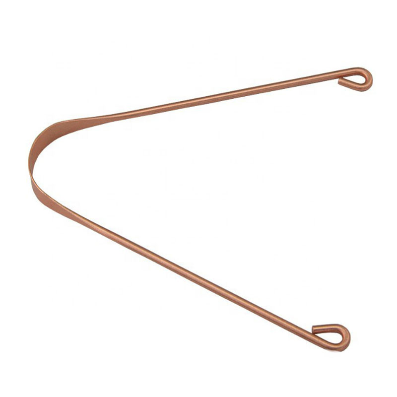 Professional Portable Pure Copper Tongue Scraper Brush