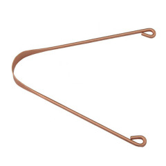 Professional Portable Pure Copper Tongue Scraper Brush