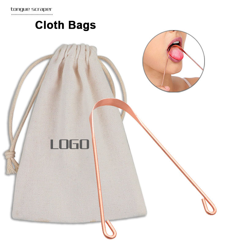 Professional Portable Pure Copper Tongue Scraper Brush