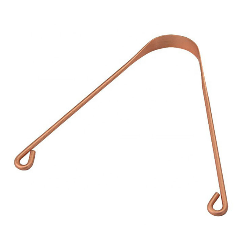 Professional Portable Pure Copper Tongue Scraper Brush