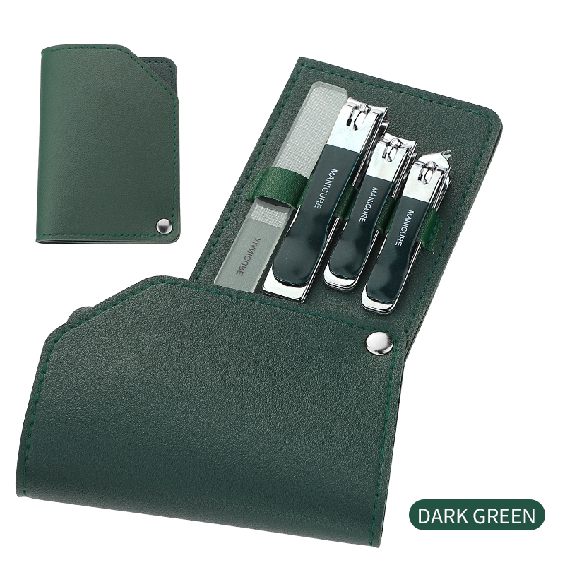 Manicure Set - 4PCS Nail Care Tools With Leather Travel Case