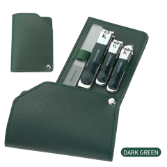 Manicure Set - 4PCS Nail Care Tools With Leather Travel Case