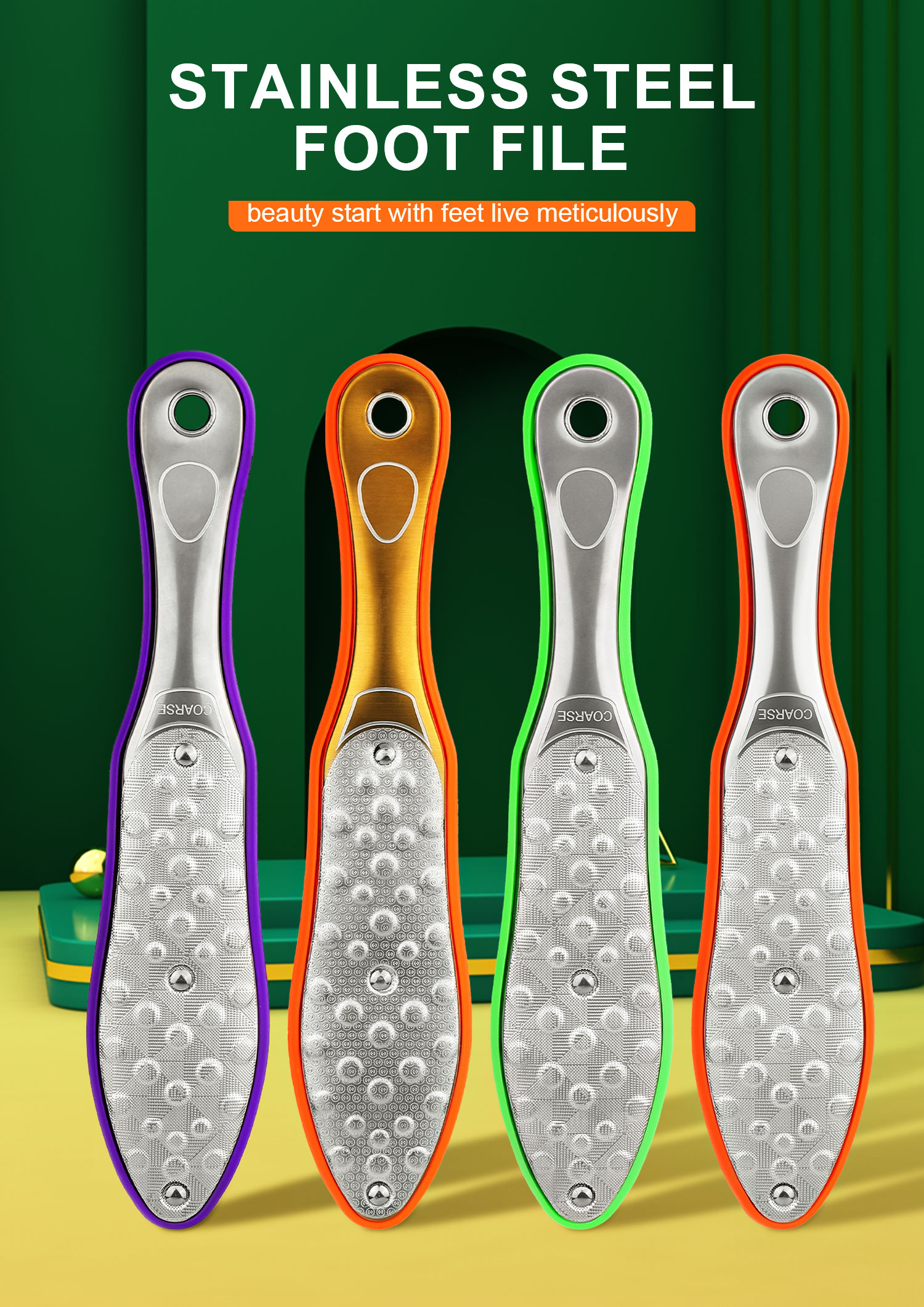 Stainless Steel Dead Skin Scrubber Exfoliating Foot File