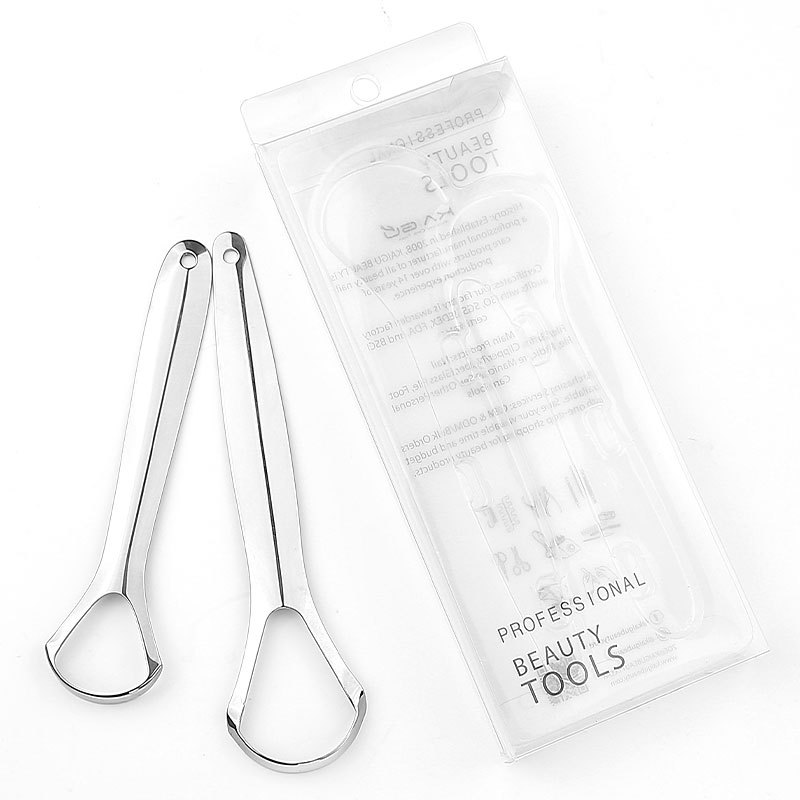 Premium 100% Stainless Steel Tongue Cleaner For Adult or Kids Oral Heath (2 Pack)