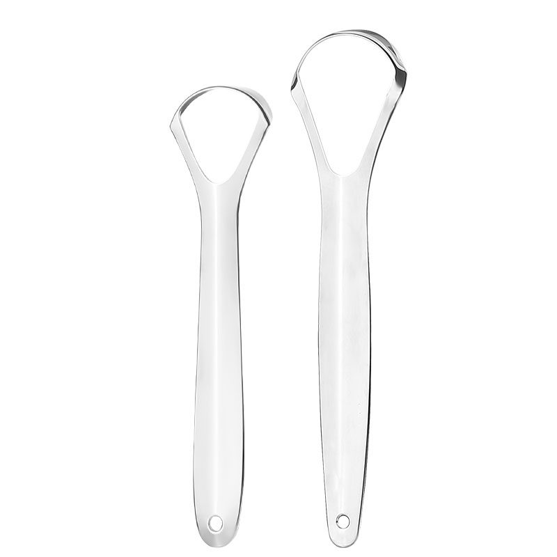 Premium 100% Stainless Steel Tongue Cleaner For Adult or Kids Oral Heath (2 Pack)