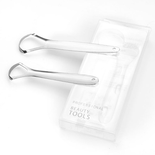 Premium 100% Stainless Steel Tongue Cleaner For Adult or Kids Oral Heath (2 Pack)