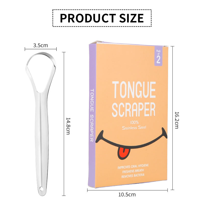 2 Pack Tongue Scraper Reduce Bad Breath and Fresh Breath