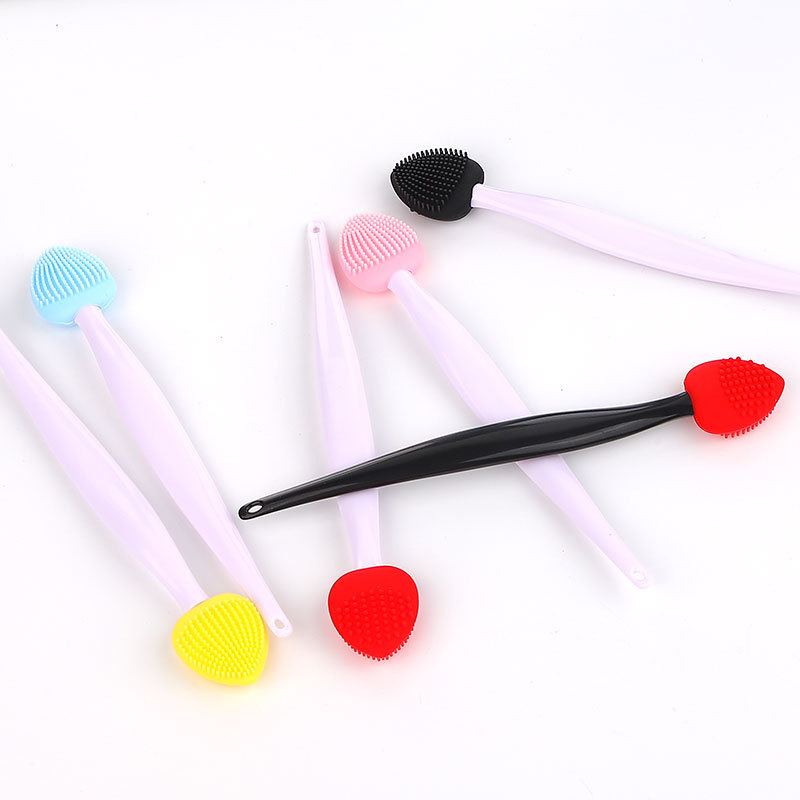 DoubleSided Silicone Exfoliating Facial Pore Cleansing Brush