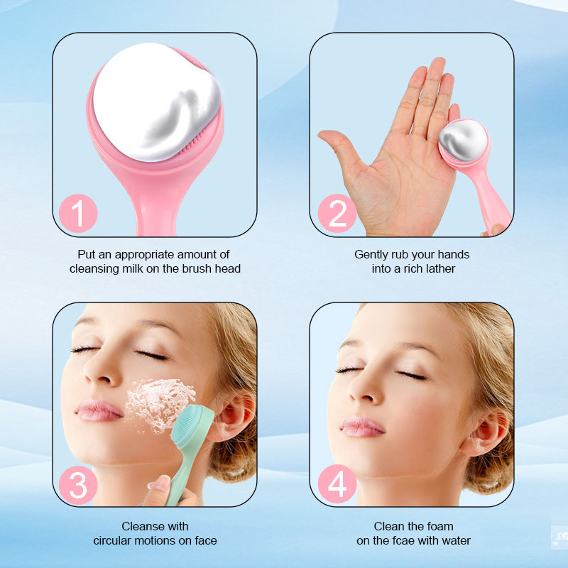 Facial Cleansing Scrubber Soft Bristles Brushes