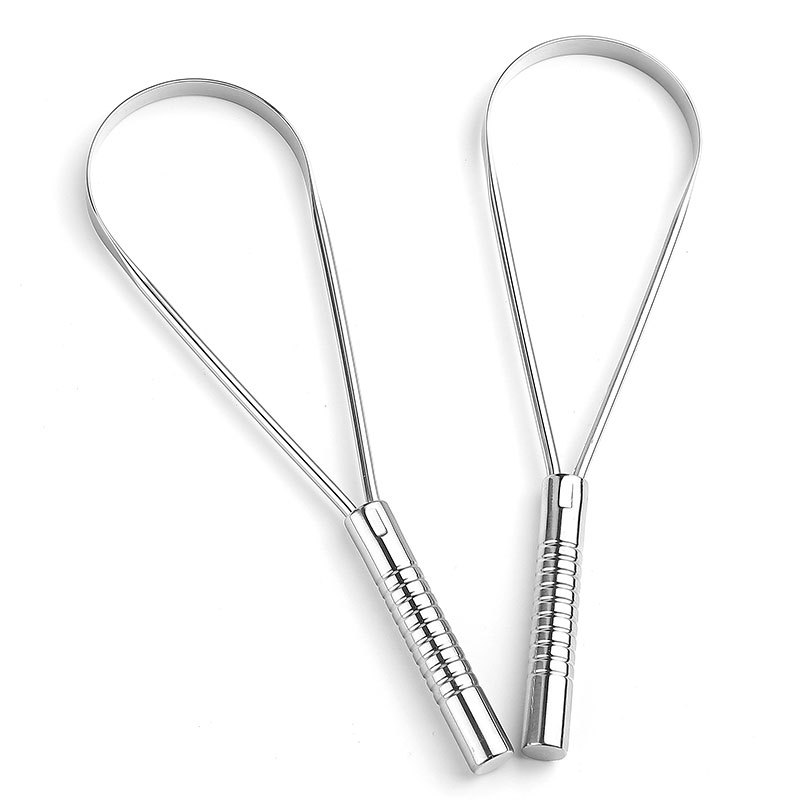 Hygienic Metal Tongue Scraper Cleaner Easy One Hand Use