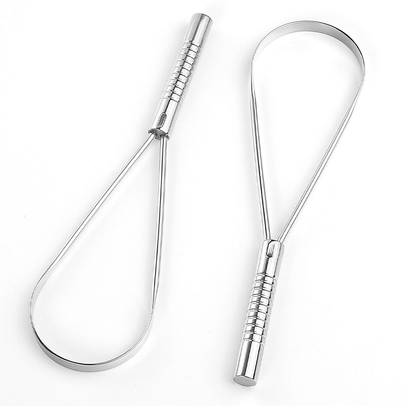Hygienic Metal Tongue Scraper Cleaner Easy One Hand Use