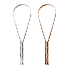 Hygienic Metal Tongue Scraper Cleaner Easy One Hand Use