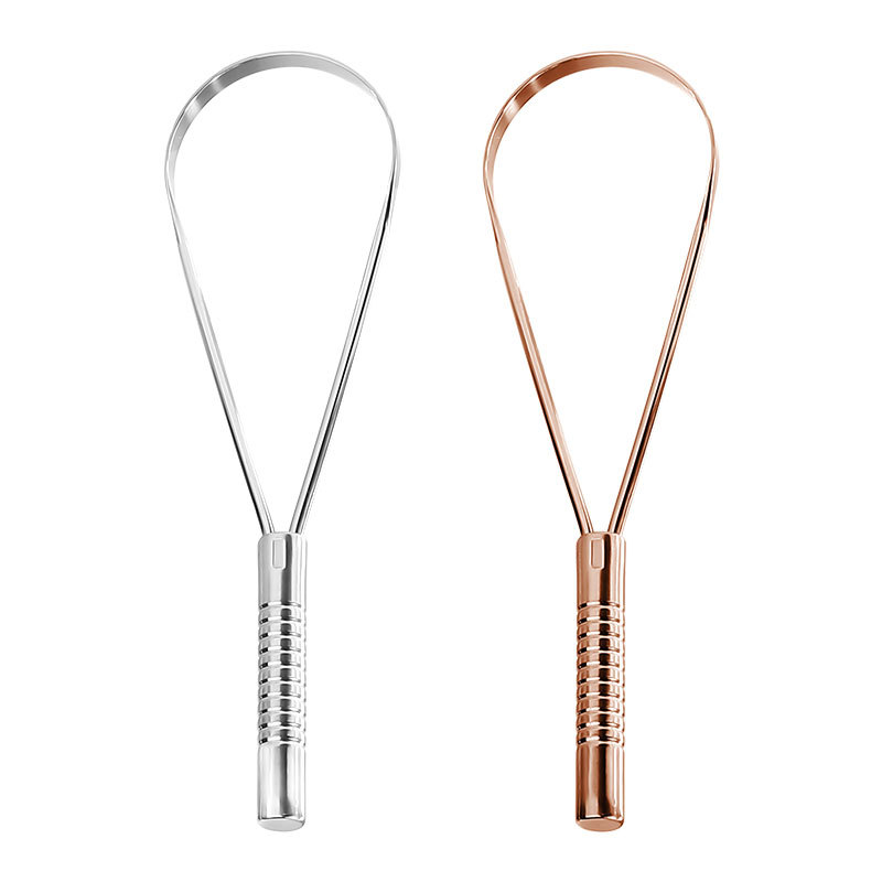 Hygienic Metal Tongue Scraper Cleaner Easy One Hand Use