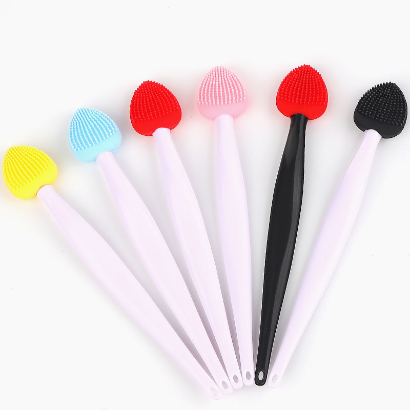 DoubleSided Silicone Exfoliating Facial Pore Cleansing Brush