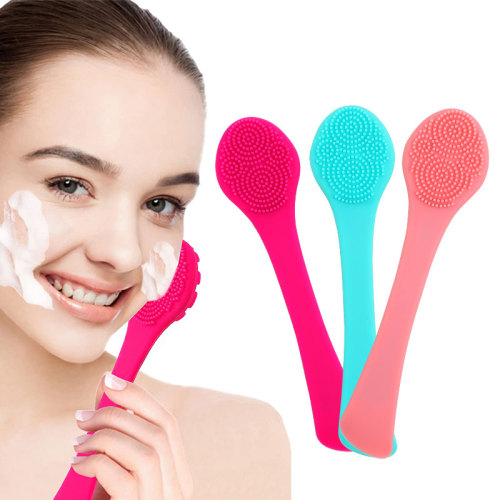 2 In 1 Double Sided Soft Flexible Silicone Face Mask Brush