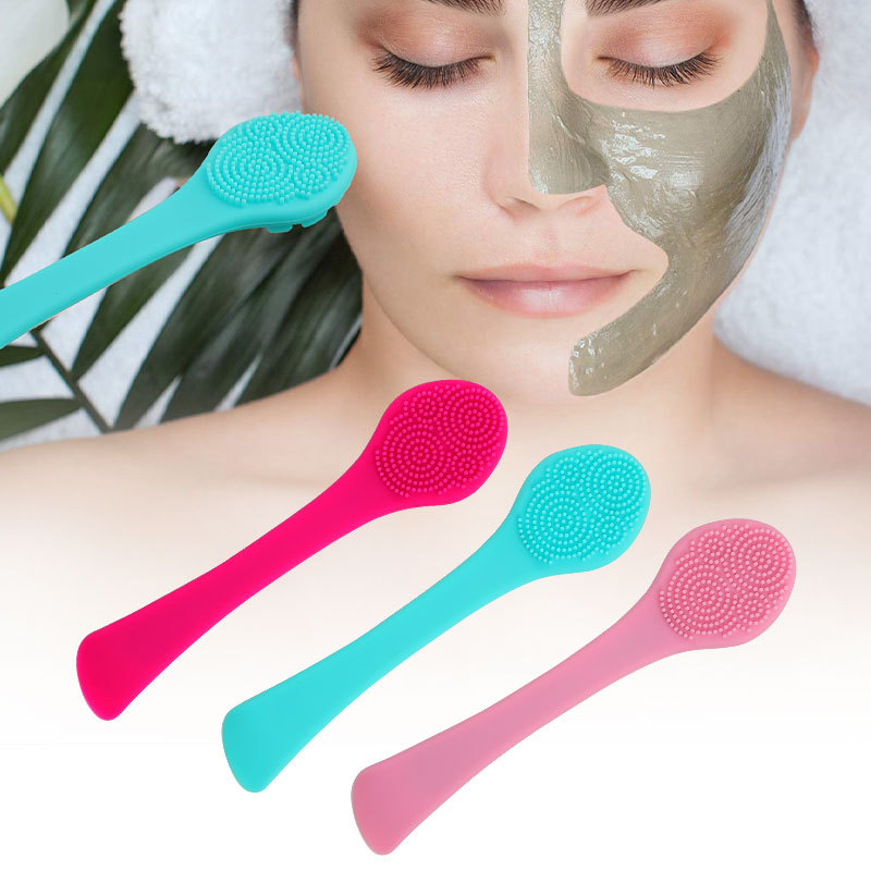 2 In 1 Double Sided Soft Flexible Silicone Face Mask Brush