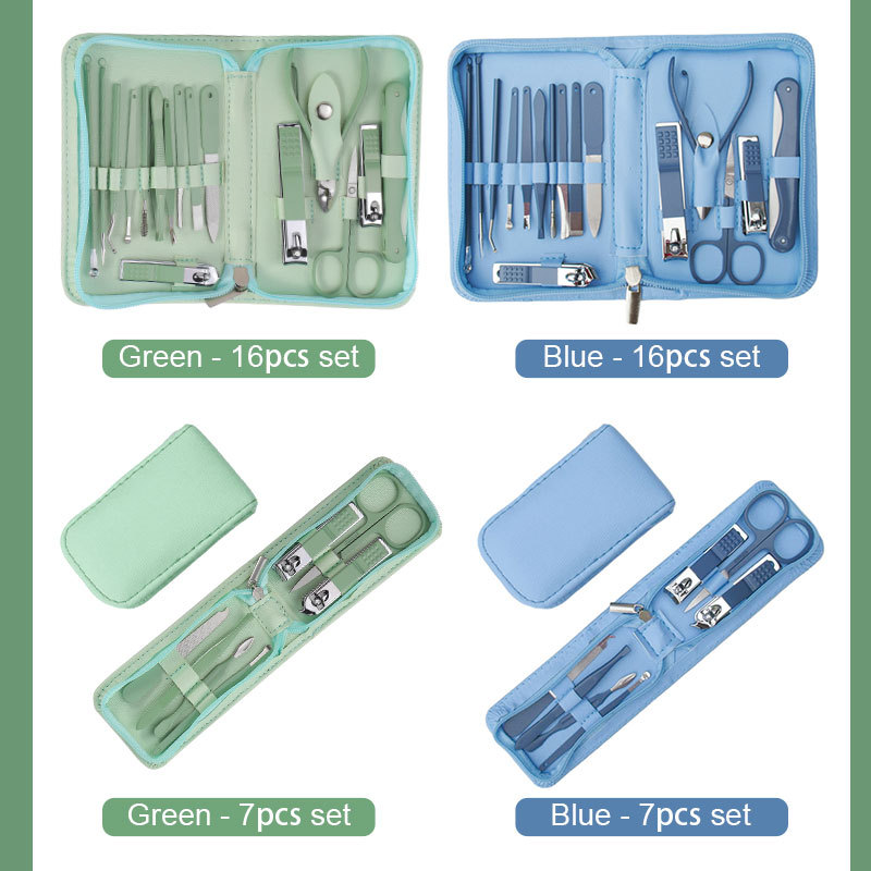 Professional 16 PCS + 7PCS Nail Clipper Home Use Manicure Kit