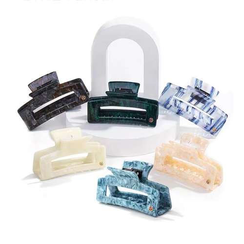 Hair Claw Clips Tortoise Barrettes Rectangle Shape Clips Fashion Hair Clips