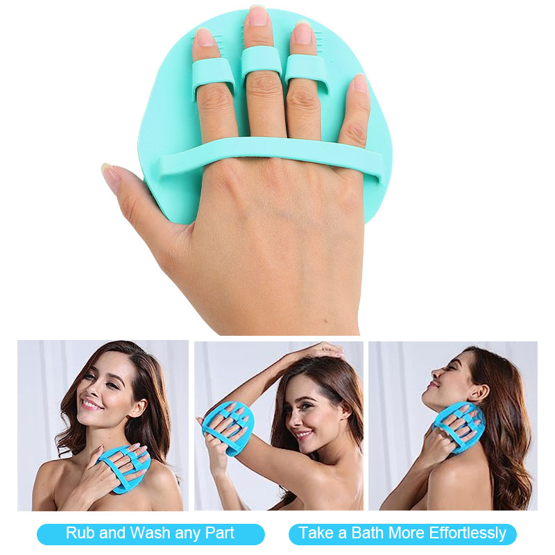 Exfoliating Shower Massage Brush Bathroom Soft Silicone Scraper