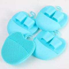 Customized Apple Shape Soft Handheld Silicone Facial Cleansing Brush