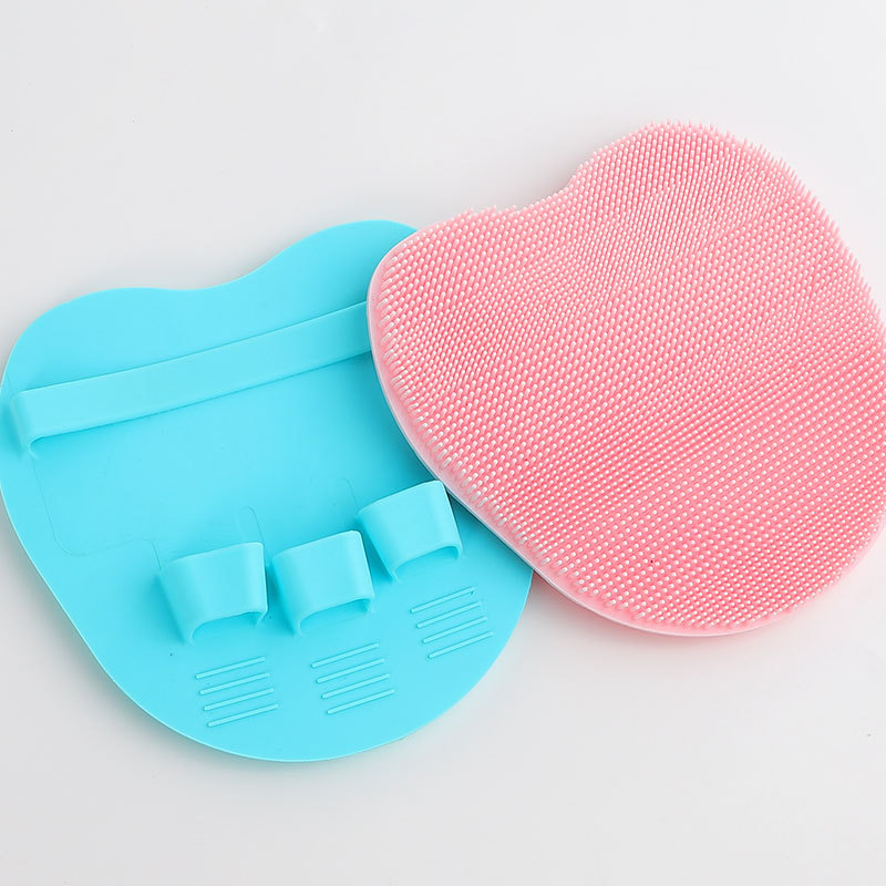 Exfoliating Shower Massage Brush Bathroom Soft Silicone Scraper