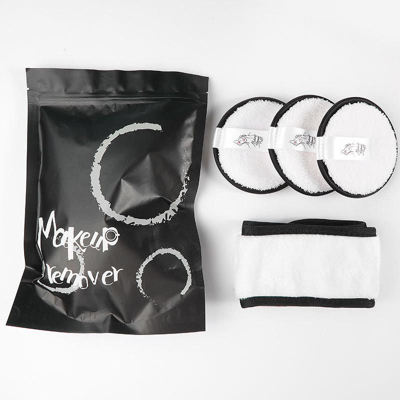 Eco-friendly Reusable Facial Makeup Cleansing Pad Set (With Headband)