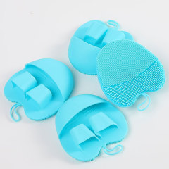 Customized Apple Shape Soft Handheld Silicone Facial Cleansing Brush