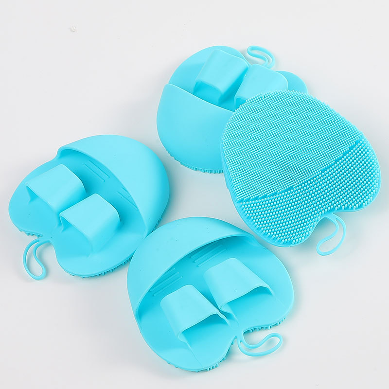 Customized Apple Shape Soft Handheld Silicone Facial Cleansing Brush