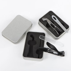 Professional Stainless Steel Manicure Cutter Nail Clipper Set (Glass/Metal File)