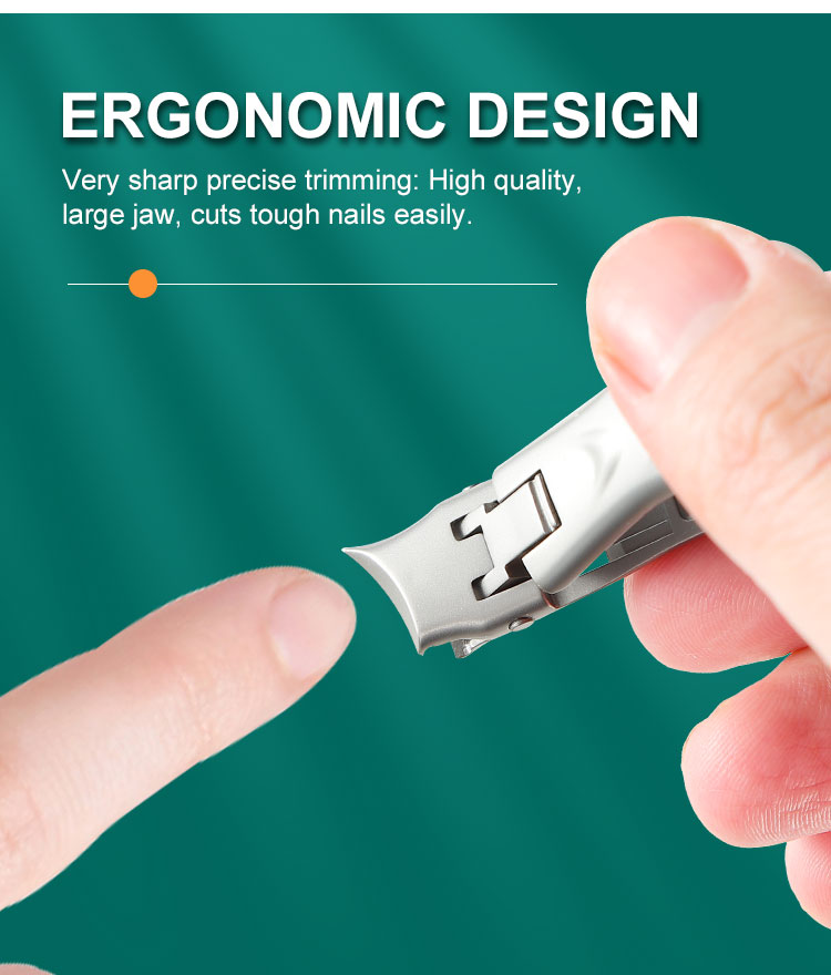 Slant Curved Blade Finger Nail Clipper 