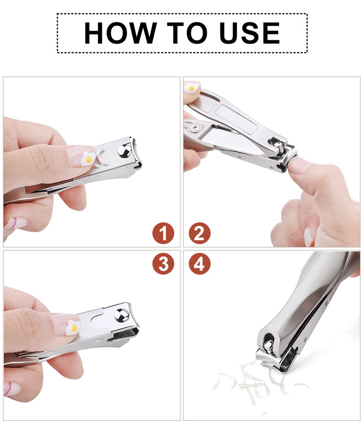 Anti-splash design nail clipper kit