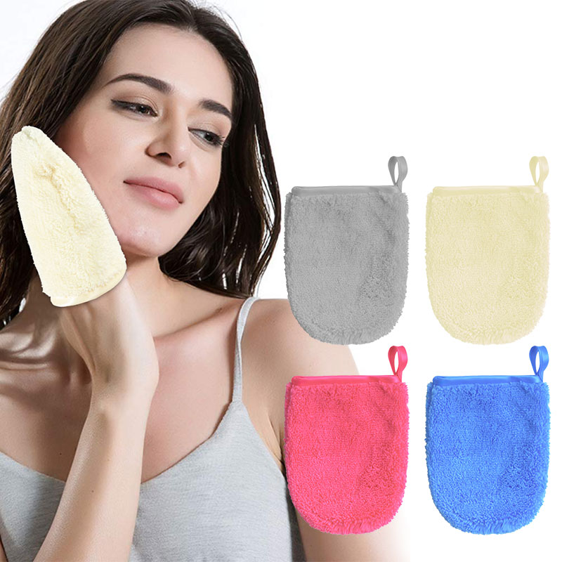 Facial Cleaning Glove Towels Microfiber Fleece Makeup Remover