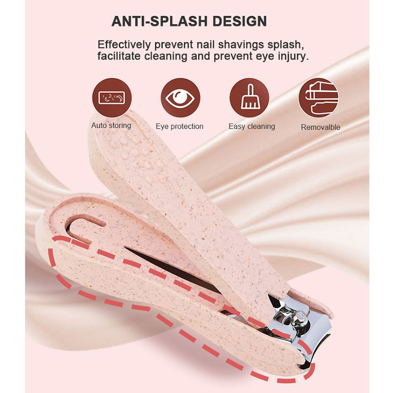Professional Anti Splash Wheat Straw Nail Clipper
