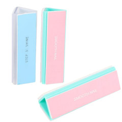 3 Sided Triangle Shaped Nail Buffer for Natural Nails Smooth and Polish Gel Surface