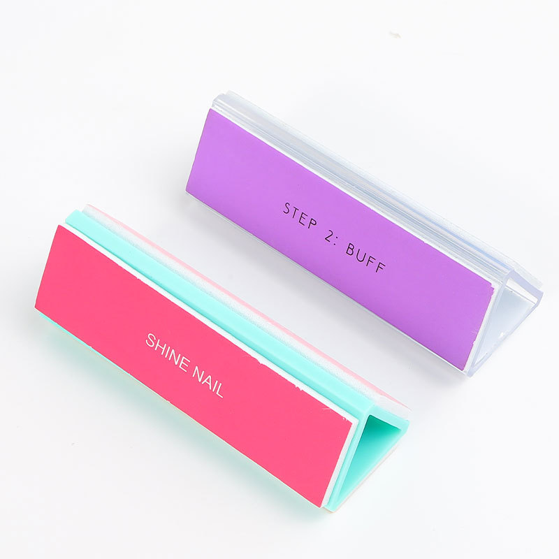 3 Sided Triangle Shaped Nail Buffer for Natural Nails Smooth and Polish Gel Surface