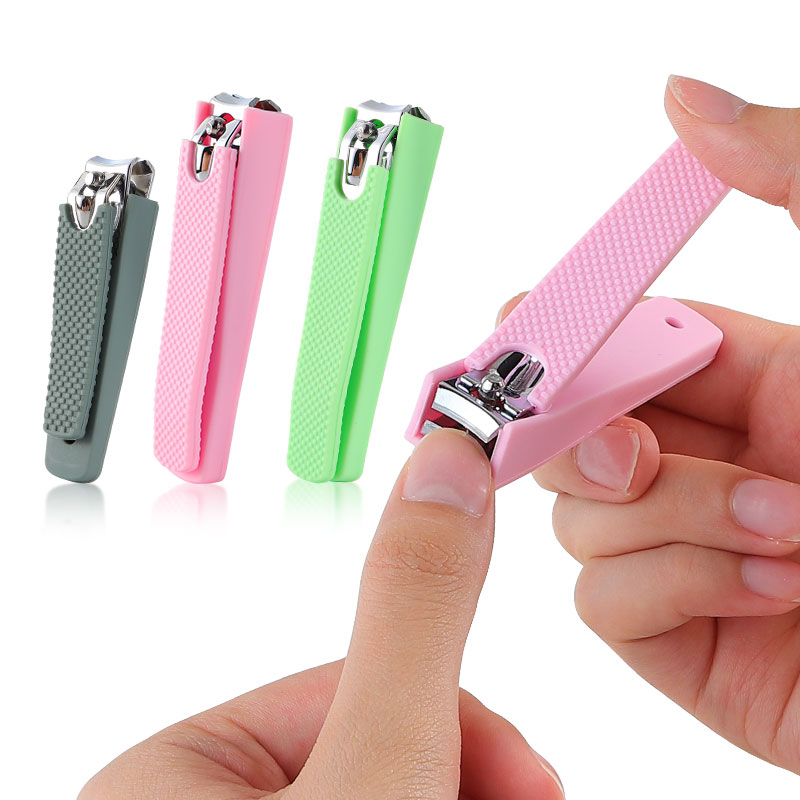 Custom Nail Clipper Manicure Cutter With Plastic Cover Collector