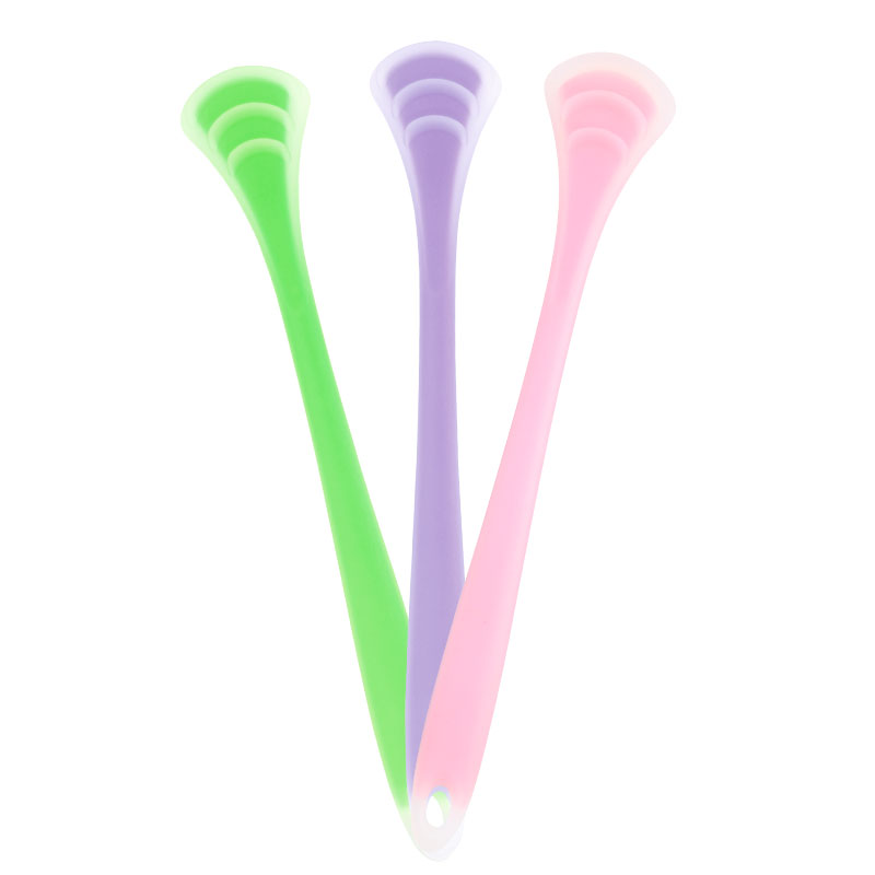 Tongue Cleaning Brush Soft Silicone Oral Health Care Tool Double Side Cleaning Massage Tongue Scraper