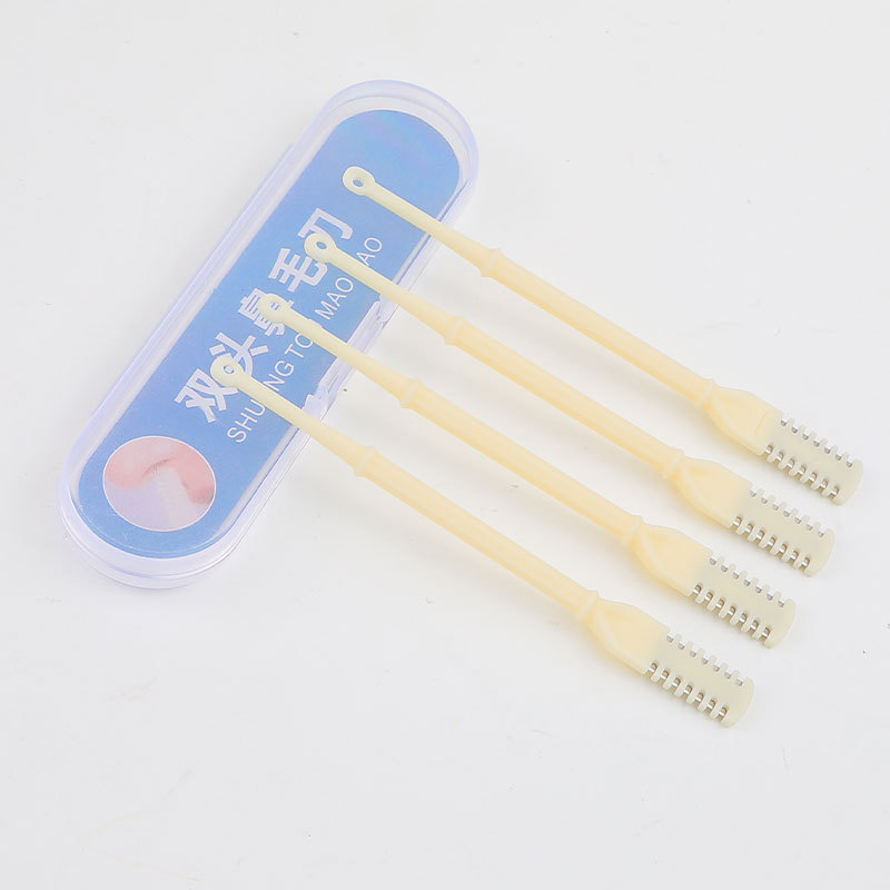 2-in-1 Nasal Hair Trimmer - 360° Rotating Nose Hair Remover With Cleaning Brush (3 Pack)