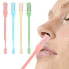 12pcs Portable Nasal Hair Removal Manual Nose Hair Trimmer Double Sided Grooming Tools
